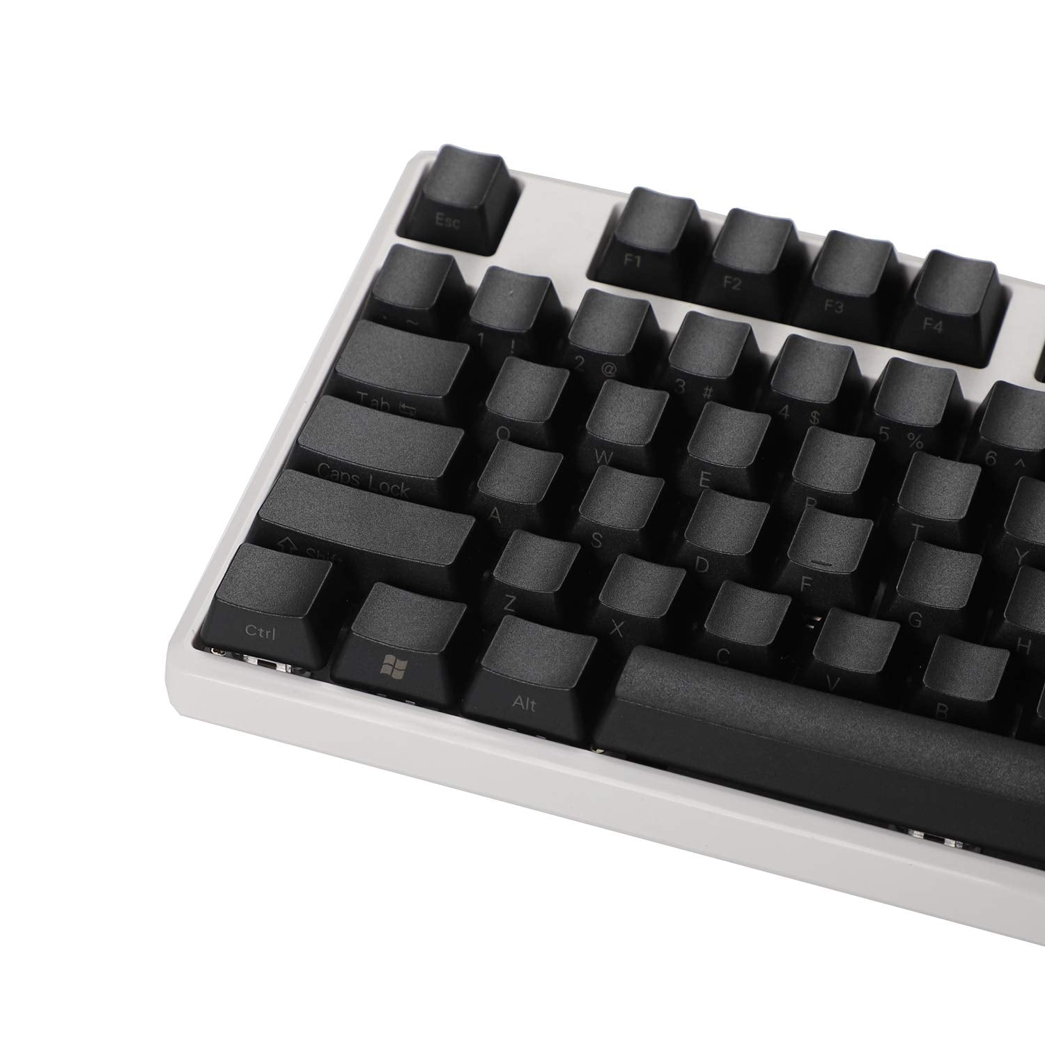 Ymdk Side Printed Thick Pbt Oem Profile 61 Ansi Keycaps For Mx Switches Mechanical Keyboard (Black) (Only Keycap)
